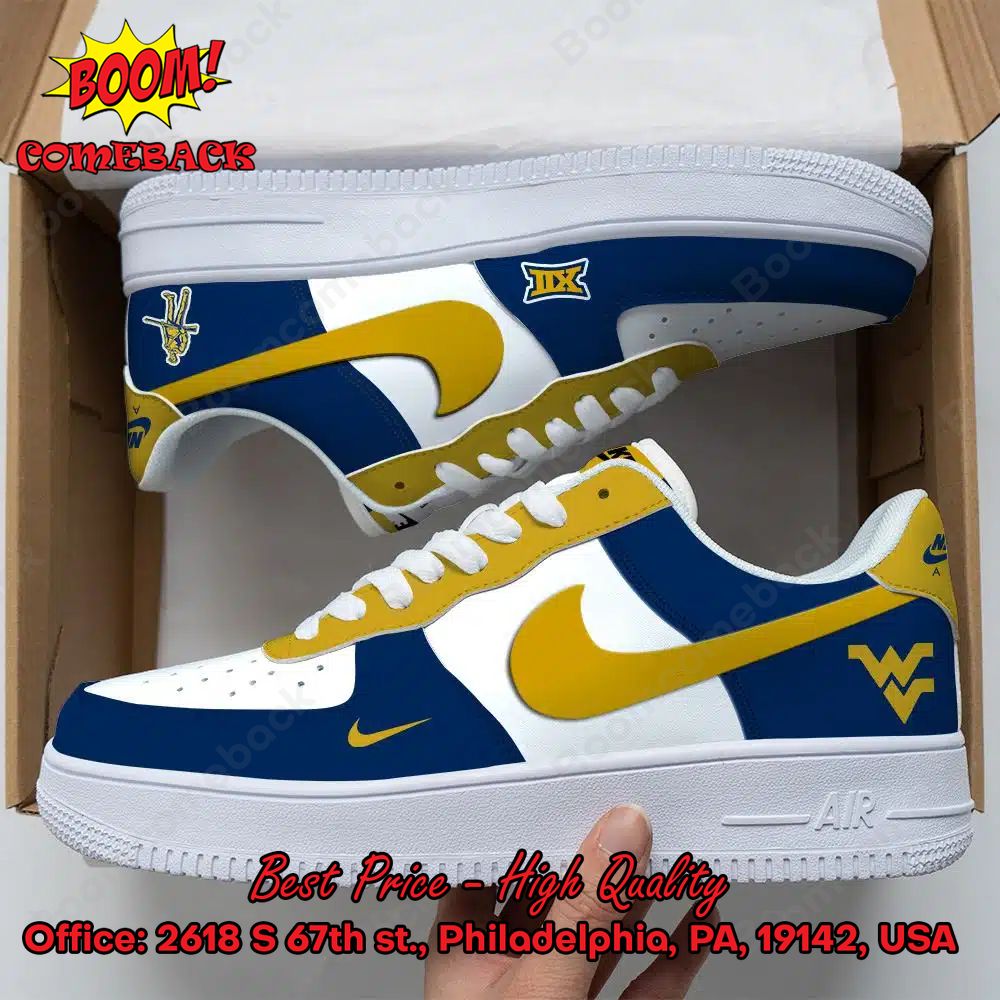 West Virginia Mountaineers NCAA Nike Air Force Sneakers