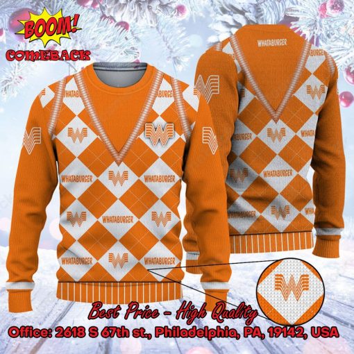 Whataburger Chessboard Ugly Christmas Sweater