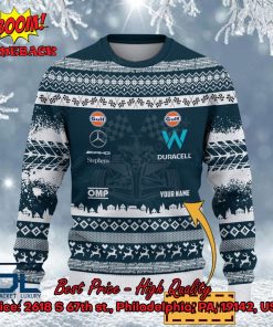williams racing personalized name ugly christmas sweater 2 Gu4lE