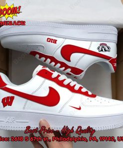 Wisconsin Badgers NCAA Nike Air Force Sneakers
