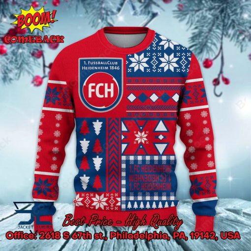 1. FC Heidenheim Big Logo Ugly Christmas Sweater