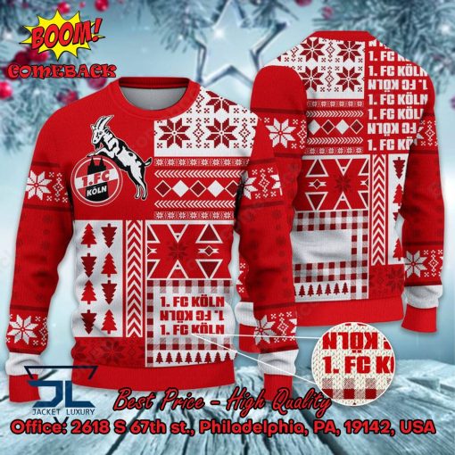 1. FC Koln Big Logo Ugly Christmas Sweater