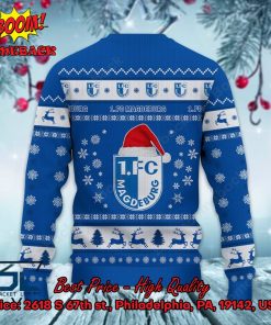 1 fc magdeburg logo santa hat ugly christmas sweater 3 KoYNF