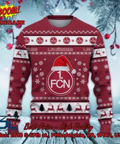 1 fc nurnberg logo santa hat ugly christmas sweater 2 hZUYh