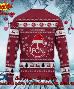 1 fc nurnberg logo santa hat ugly christmas sweater 3 8TmMS