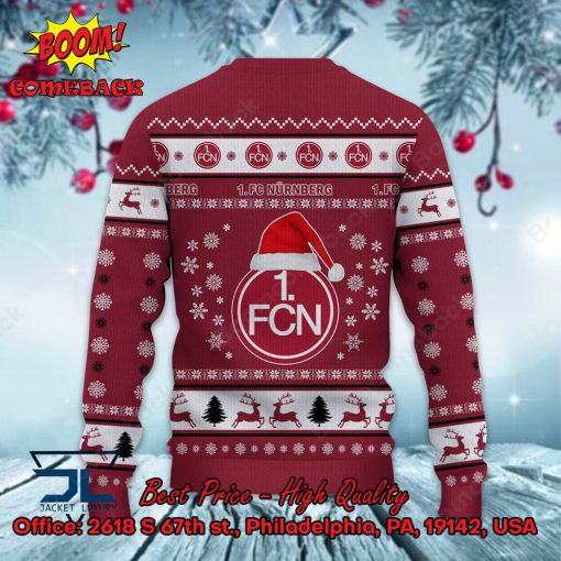 1. FC Nurnberg Logo Santa Hat Ugly Christmas Sweater