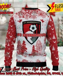afc bournemouth big logo pine trees ugly christmas sweater 3 nd6vk