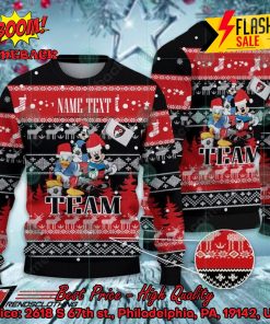 AFC Bournemouth Disney Characters Personalized Name Ugly Christmas Sweater