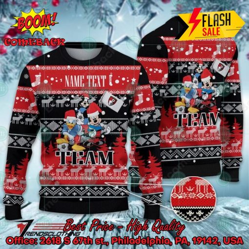 AFC Bournemouth Disney Characters Personalized Name Ugly Christmas Sweater