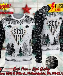 Angers SCO Big Logo Pine Trees Ugly Christmas Sweater