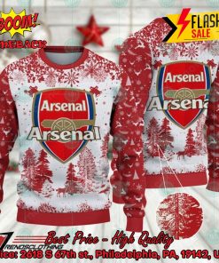 Arsenal Big Logo Pine Trees Ugly Christmas Sweater