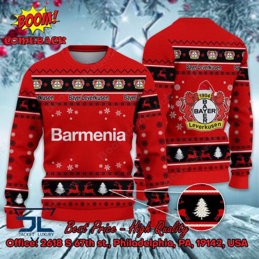 Bayer 04 Leverkusen Logo Santa Hat Ugly Christmas Sweater