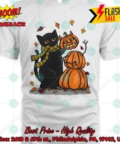 Black Cat Pumpkins T-shirt