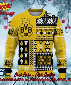 borussia dortmund big logo ugly christmas sweater 2 EWKDh