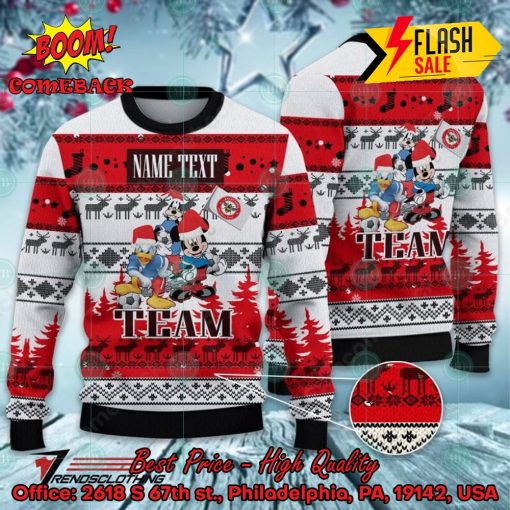 Brentford Disney Characters Personalized Name Ugly Christmas Sweater