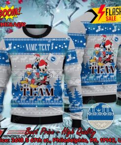 Brighton & Hove Albion Disney Characters Personalized Name Ugly Christmas Sweater