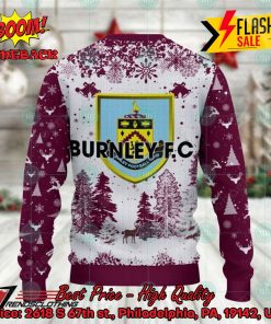 burnley fc big logo pine trees ugly christmas sweater 3 ClsA6