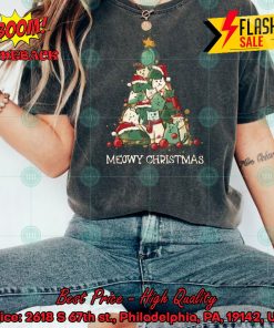 Christmas Tree Meowy Christmas T-shirt