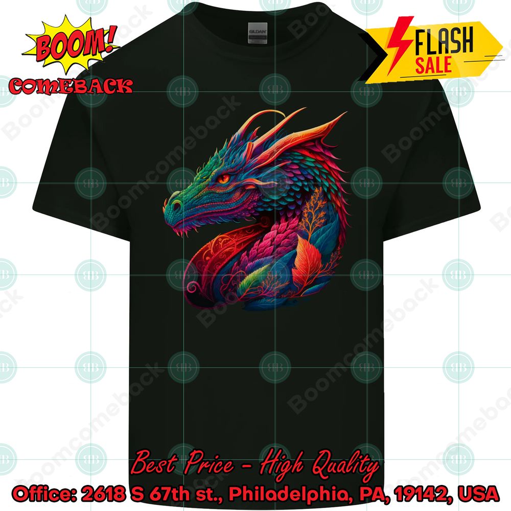 Colourful Dragon Fantasy T-shirt