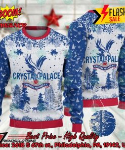 Crystal Palace Big Logo Pine Trees Ugly Christmas Sweater
