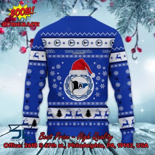 DSC Arminia Bielefeld Logo Santa Hat Ugly Christmas Sweater