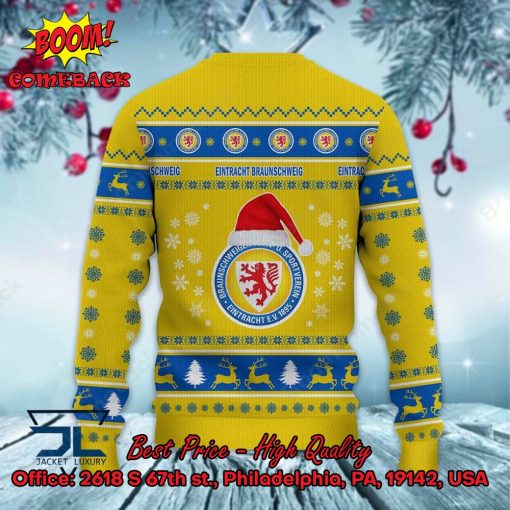 Eintracht Braunschweig Logo Santa Hat Ugly Christmas Sweater