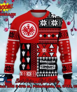 eintracht frankfurt big logo ugly christmas sweater 2 pmcnE