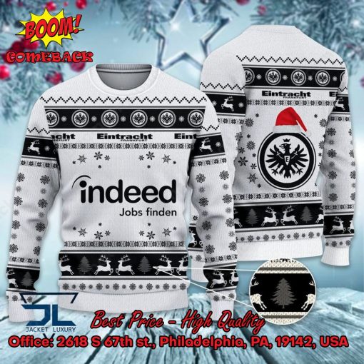 Eintracht Frankfurt Logo Santa Hat Ugly Christmas Sweater