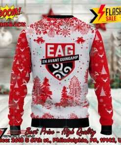 en avant guingamp big logo pine trees ugly christmas sweater 3 iyc9o