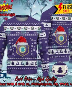 Erzgebirge Aue Logo Santa Hat Ugly Christmas Sweater
