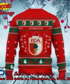 fc augsburg logo santa hat ugly christmas sweater 3 zIYdm