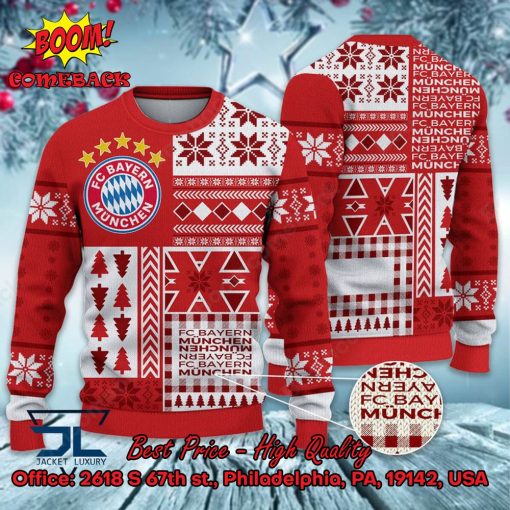 FC Bayern Munchen Big Logo Ugly Christmas Sweater