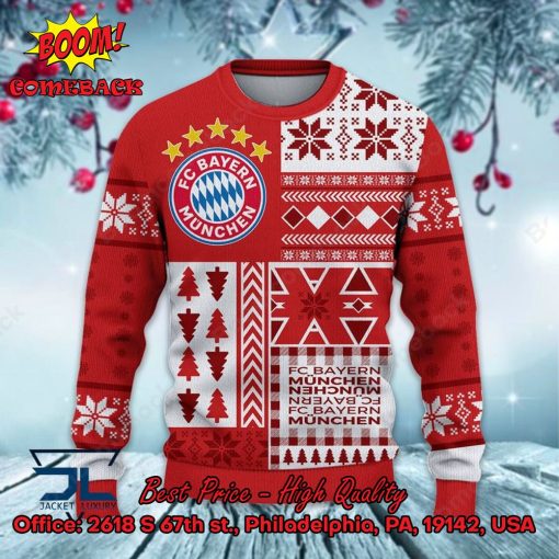 FC Bayern Munchen Big Logo Ugly Christmas Sweater