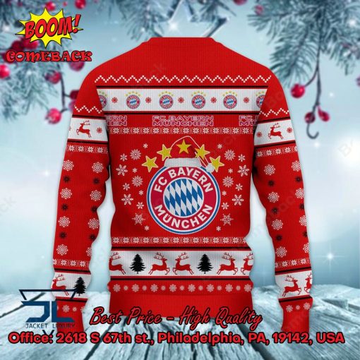 FC Bayern Munchen Logo Santa Hat Ugly Christmas Sweater