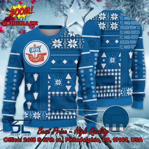 FC Hansa Rostock Big Logo Ugly Christmas Sweater
