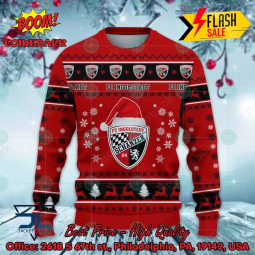 FC Ingolstadt 04 Logo Santa Hat Ugly Christmas Sweater