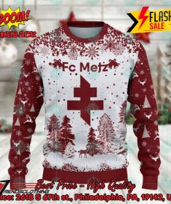 fc metz big logo pine trees ugly christmas sweater 2 a2GJQ
