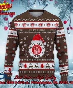 fc st pauli logo santa hat ugly christmas sweater 2 T11ed