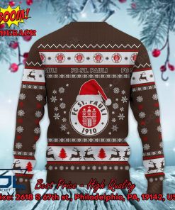 fc st pauli logo santa hat ugly christmas sweater 3 0p9mK