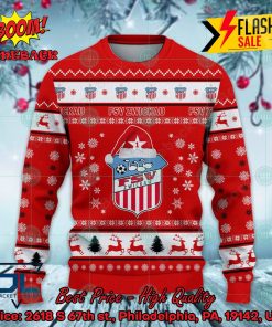 FSV Zwickau Logo Santa Hat Ugly Christmas Sweater