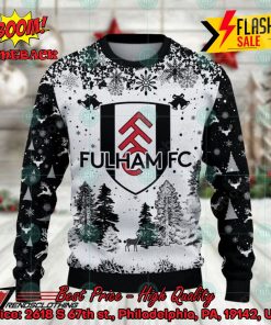 Fulham Big Logo Pine Trees Ugly Christmas Sweater