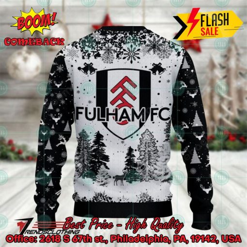 Fulham Big Logo Pine Trees Ugly Christmas Sweater
