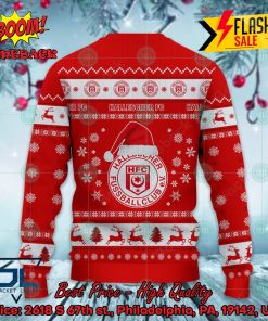 hallescher fc logo santa hat ugly christmas sweater 3 5QOFM