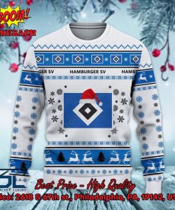 Hamburger SV Logo Santa Hat Ugly Christmas Sweater