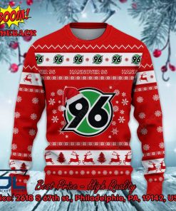 Hannover 96 Logo Santa Hat Ugly Christmas Sweater
