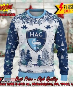 havre athletic club big logo pine trees ugly christmas sweater 2 Kospj