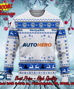 hertha bsc logo santa hat ugly christmas sweater 2 Nzfm9