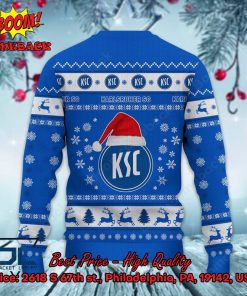 karlsruher sc logo santa hat ugly christmas sweater 3 tS4v0