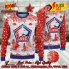 Montpellier HSC Big Logo Pine Trees Ugly Christmas Sweater