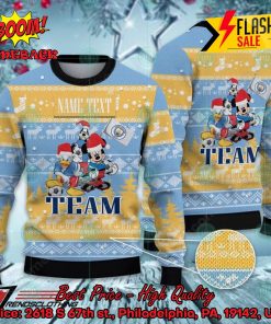 Manchester City Disney Characters Personalized Name Ugly Christmas Sweater